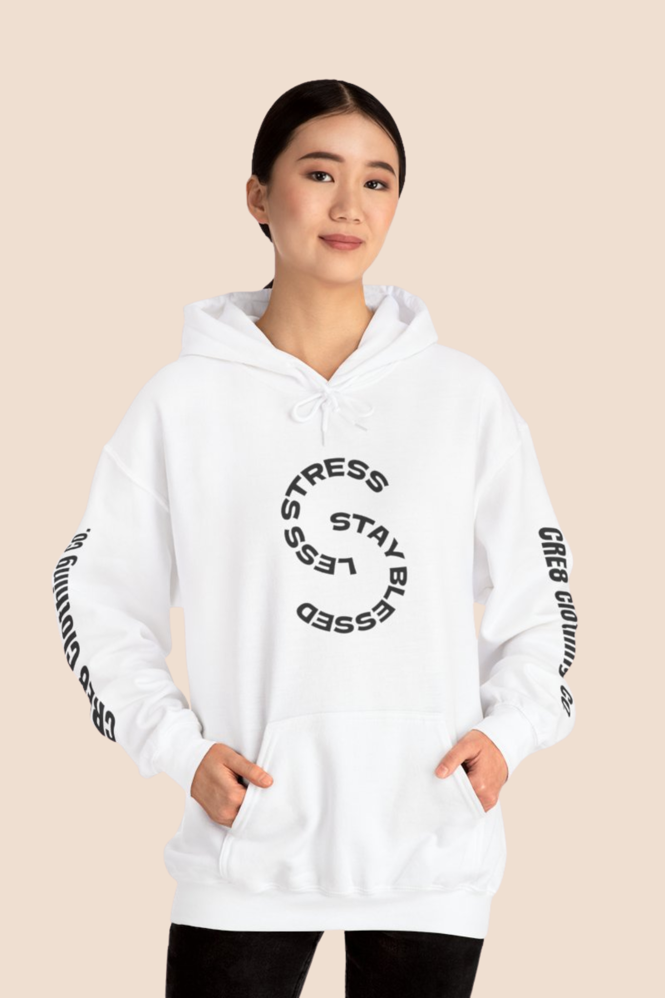 "Less Stress, Stay Blessed" Unisex Hoodie
