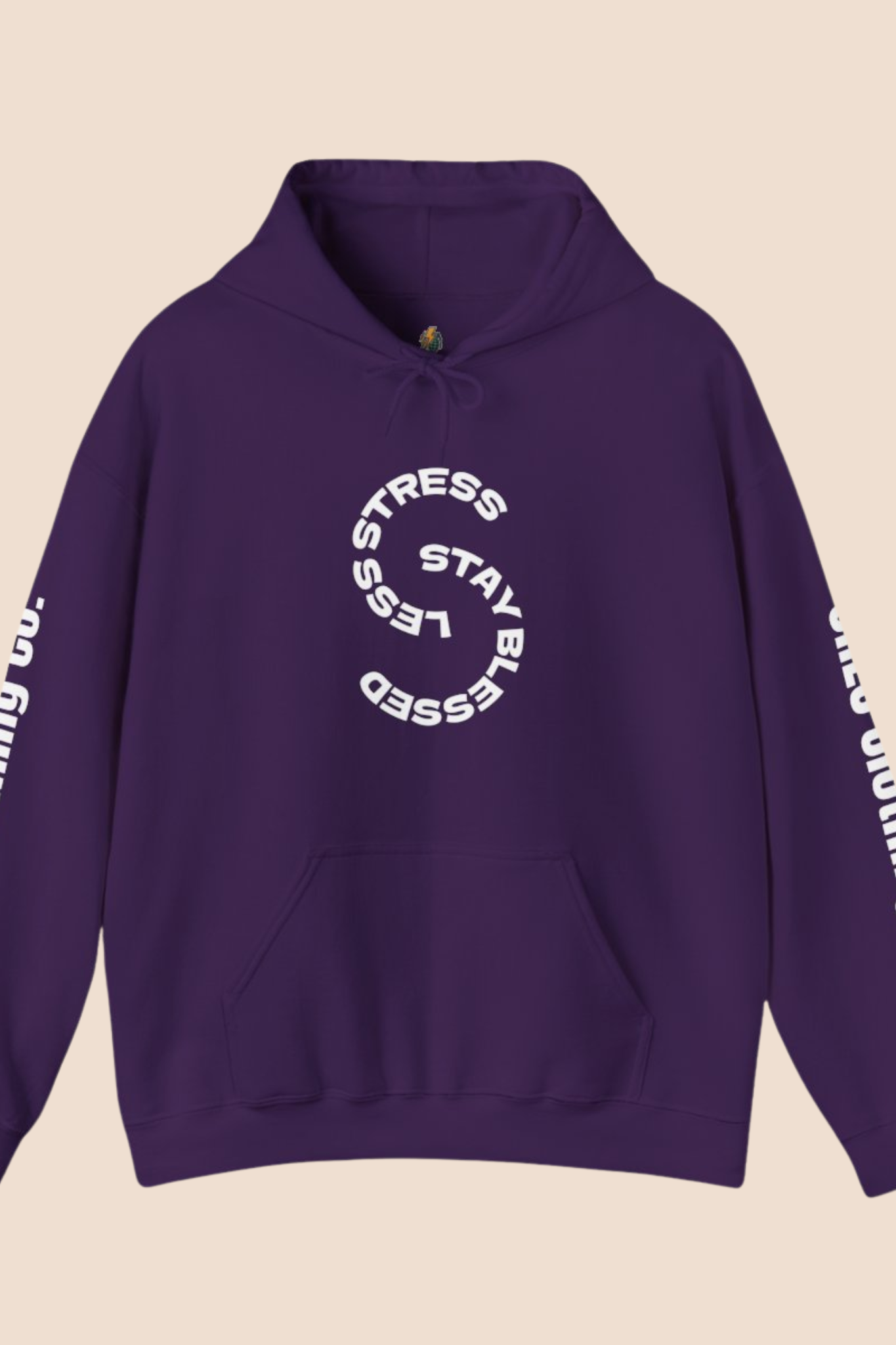 "Less Stress, Stay Blessed" Unisex Hoodie