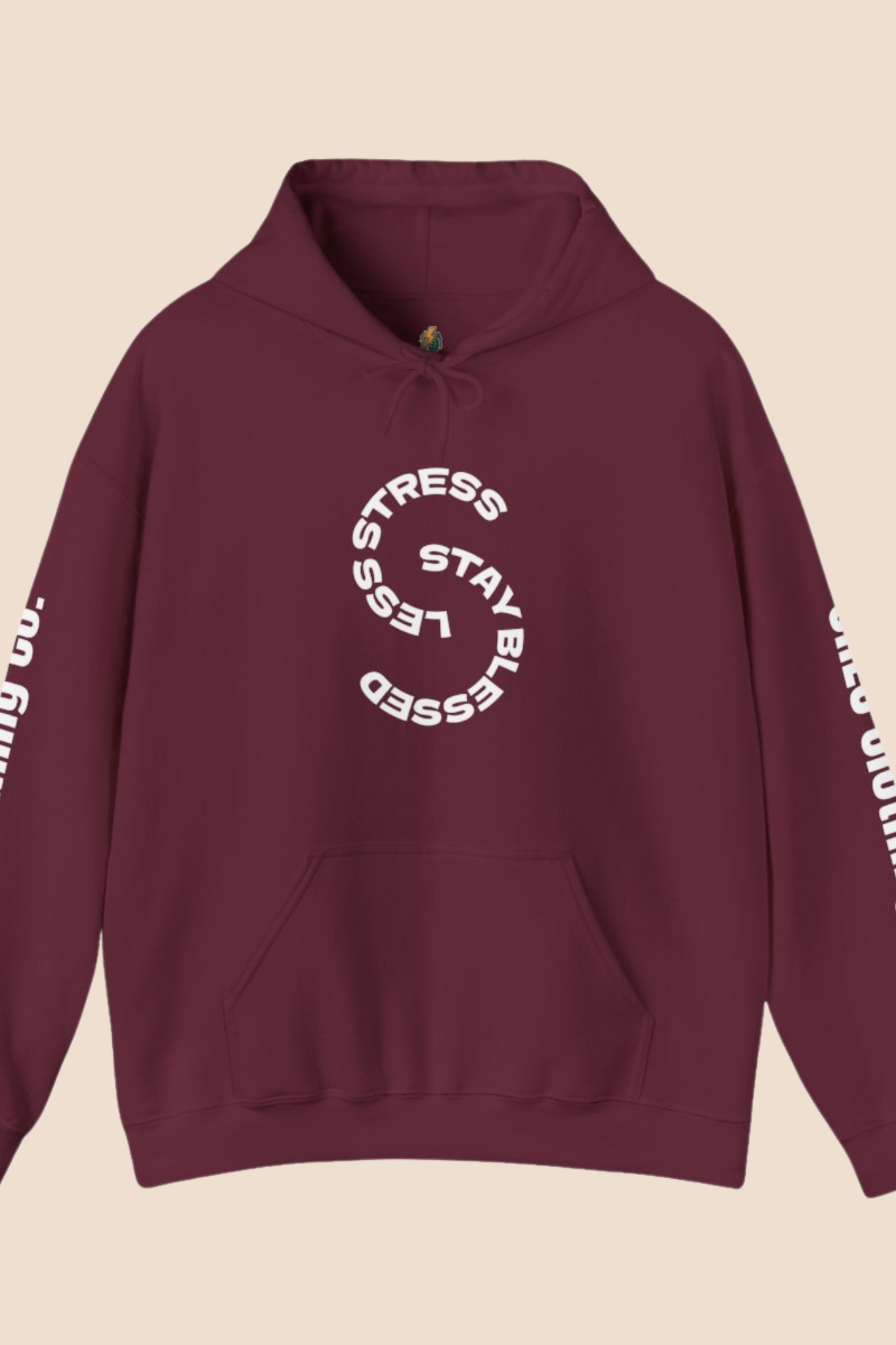 "Less Stress, Stay Blessed" Unisex Hoodie