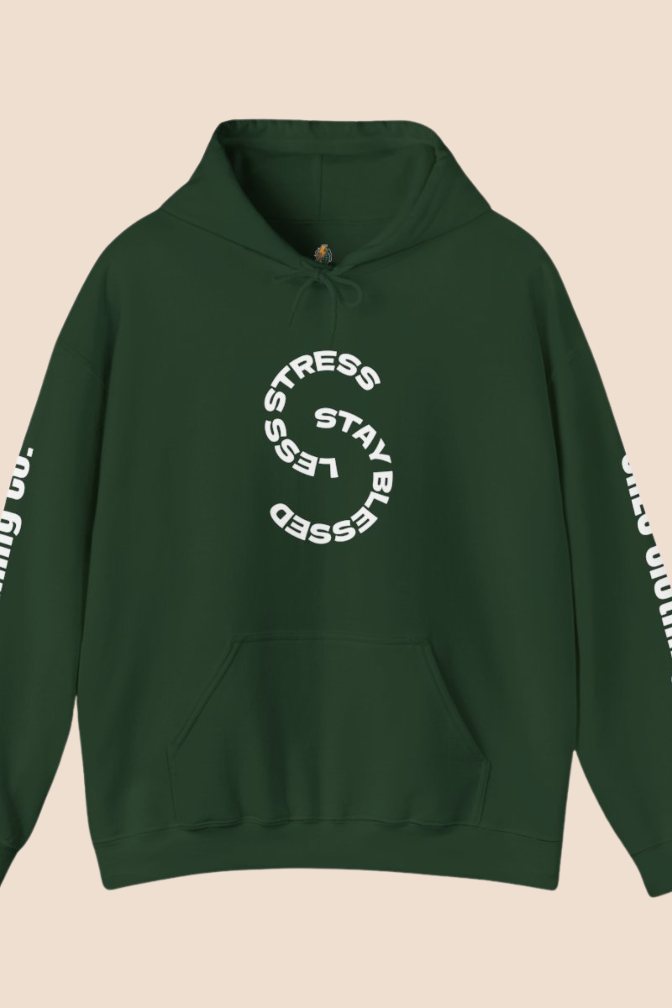 "Less Stress, Stay Blessed" Unisex Hoodie